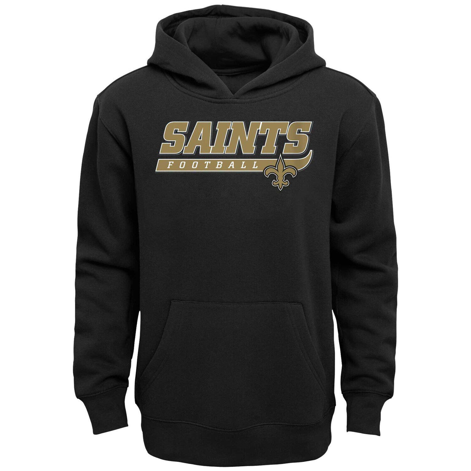 

Молодежный черный пуловер с капюшоном New Orleans Saints Take the Lead Outerstuff