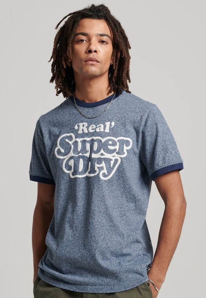 

Футболка с принтом Superdry, синий