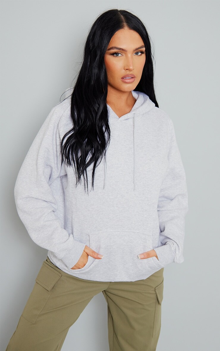 

PrettyLittleThing Толстовка оверсайз пепельно-серого цвета, Серый