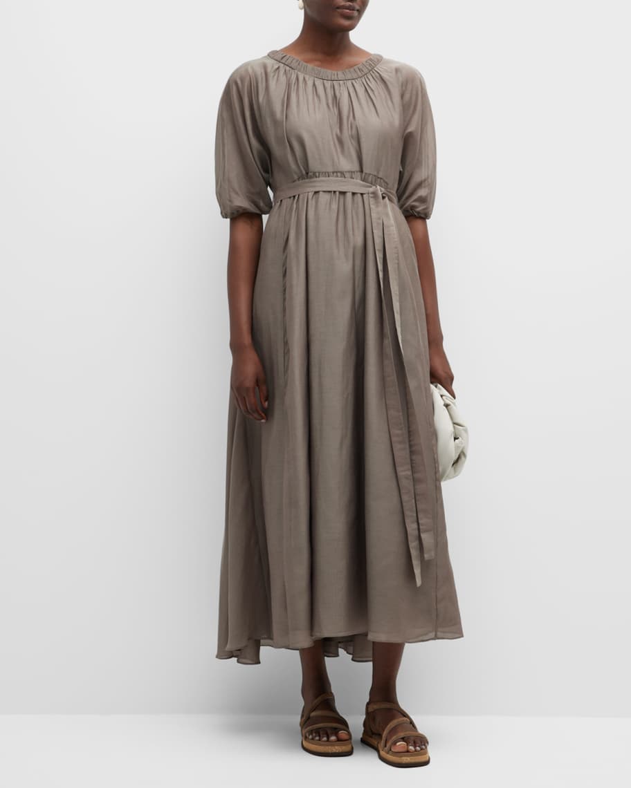 

Хлопковое платье Fresia с завязками на завязках Max Mara