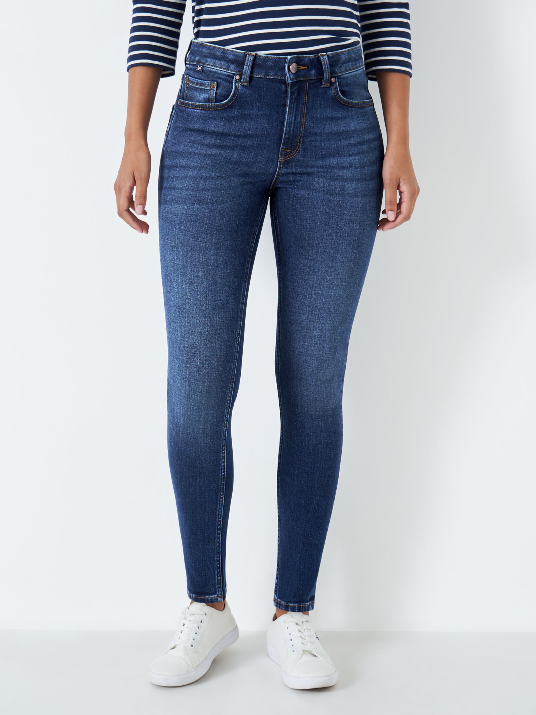 Узкие джинсы Crew Clothing, средний синий цена и фото