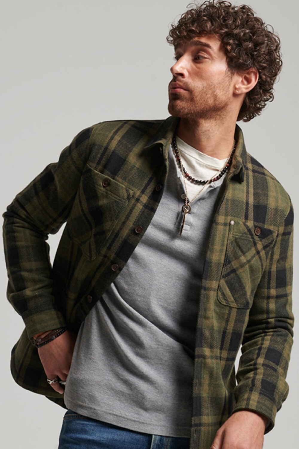 

Стеганая рубашка купца Superdry, зеленый
