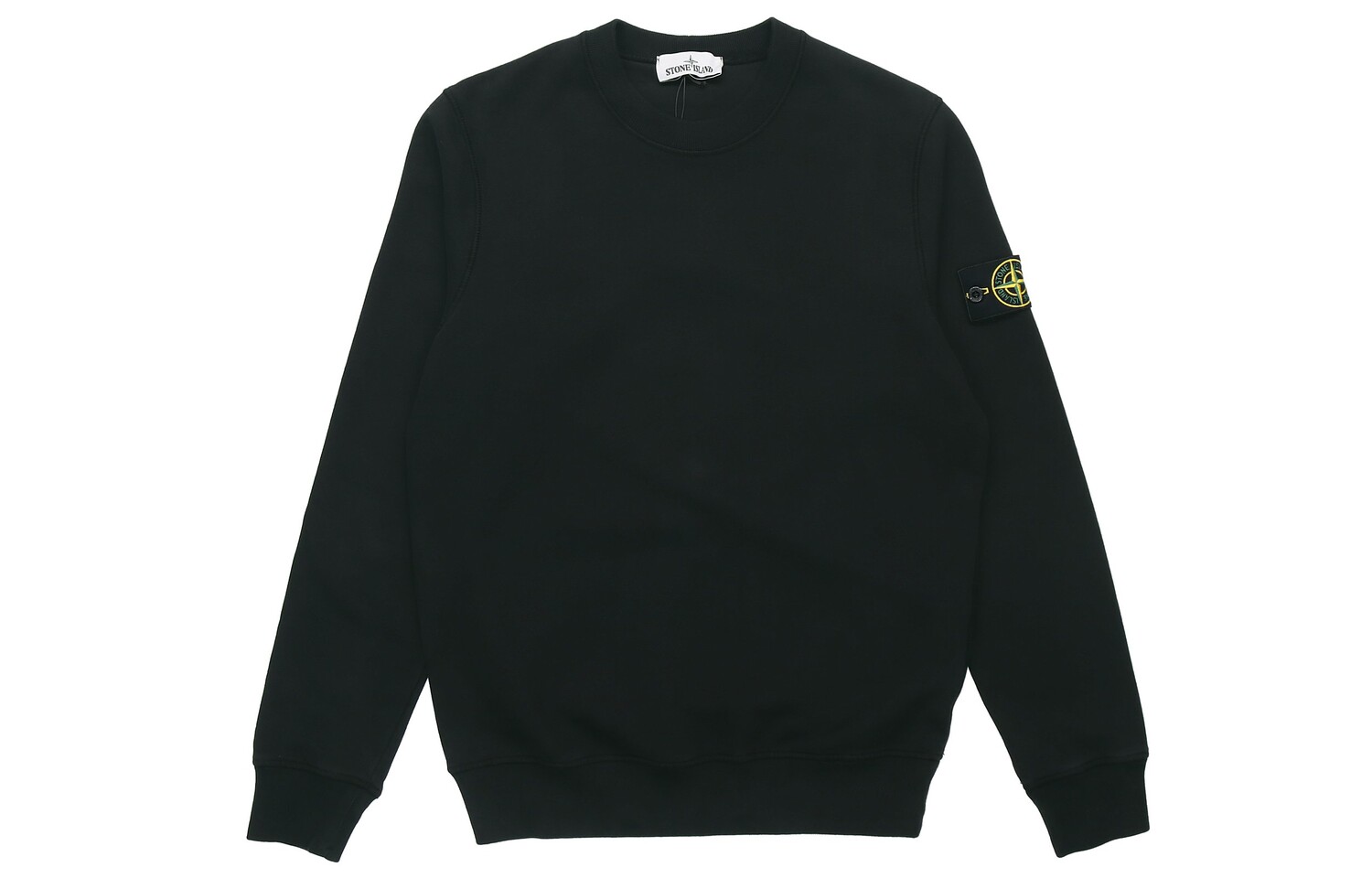 

Stone Island Хлопковый свитшот с круглым вырезом мужской черный