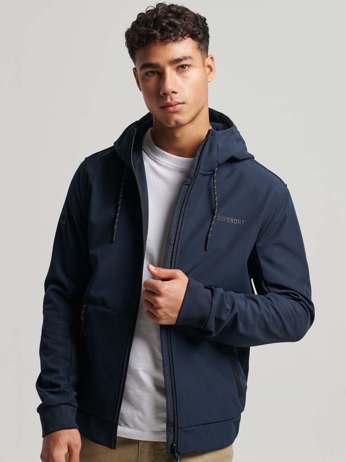 

Треккерская куртка Superdry Code Tech Rib, темно-синий цвет Eclipse