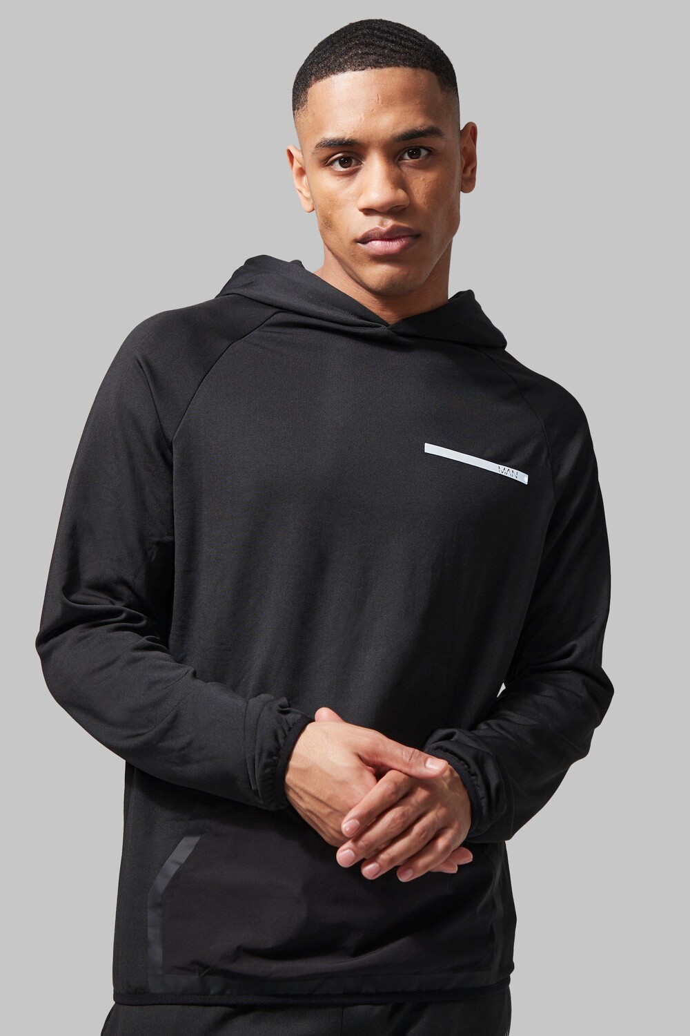 

Мужская худи active performance Boohoo, черный