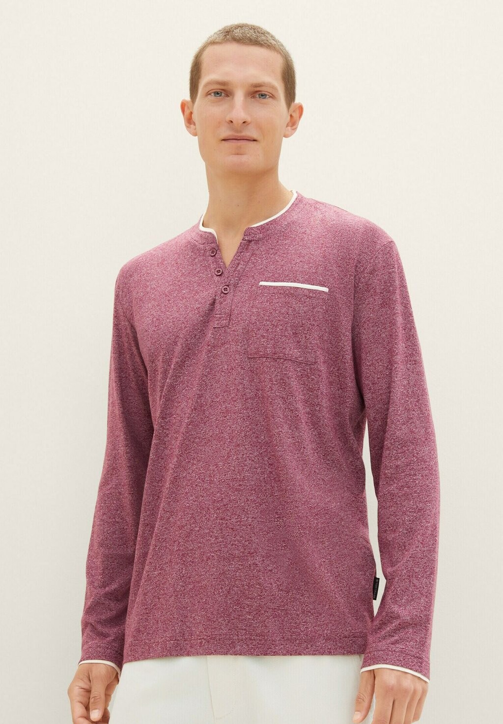 

Рубашка с длинным рукавом TOM TAILOR, цвет tawny port red beige grindle