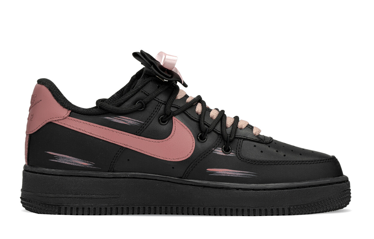 

Кроссовки Nike Air Force 1 Skateboarding Shoes Unisex Low-top Black/pink, черный/розовый
