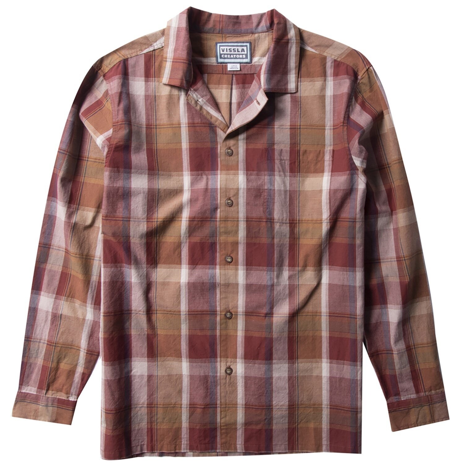 

Рубашка Vissla Creators Squash Tail Plaid Eco, цвет Fired Brick