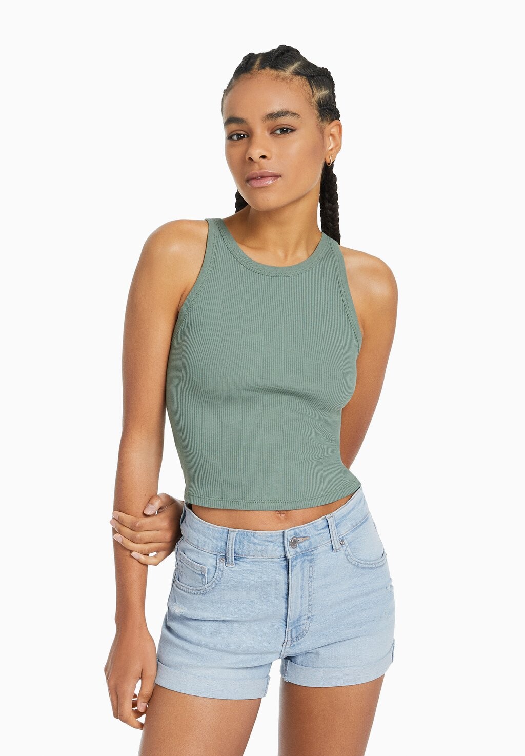 

Джинсовые шорты Bershka, синий
