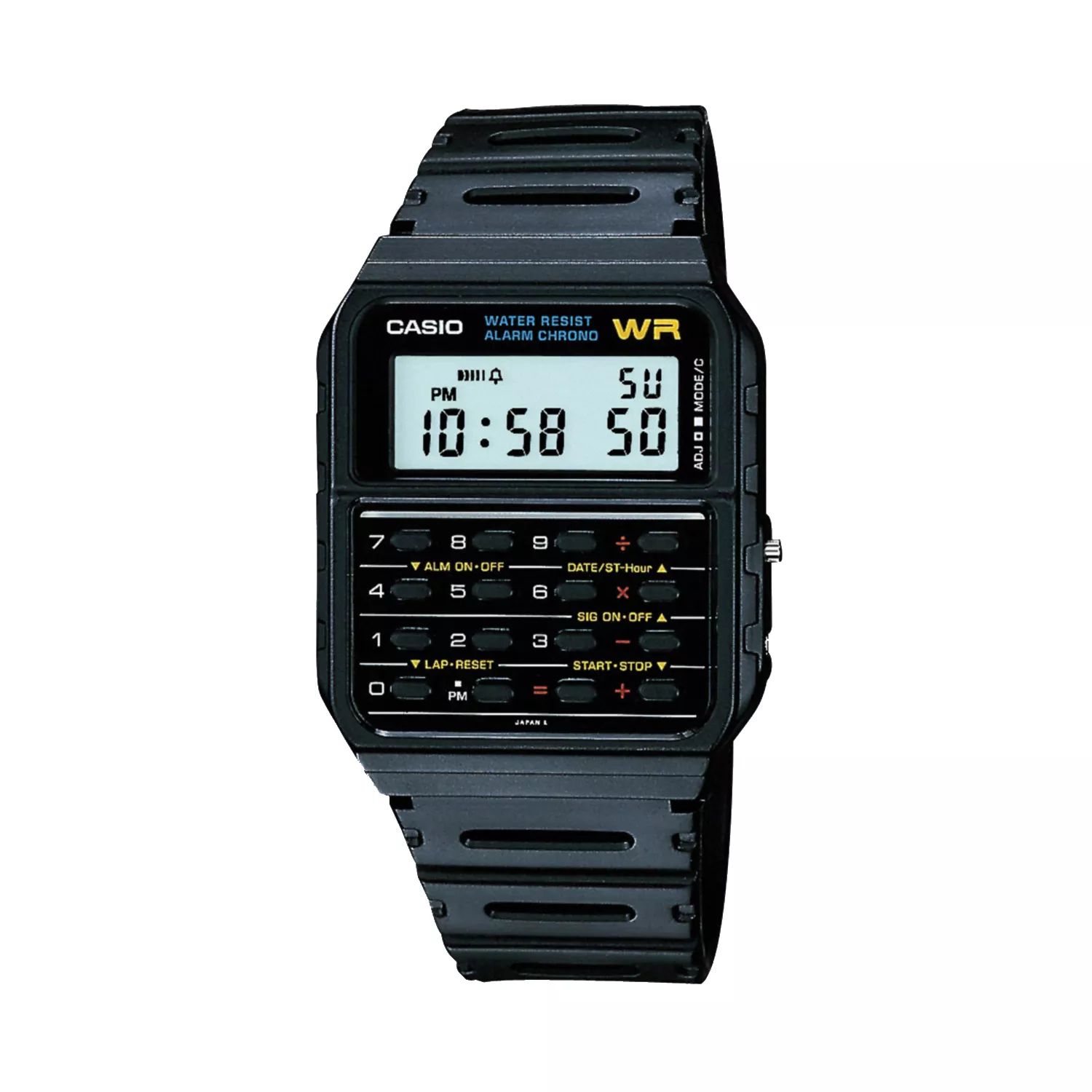 Мужские часы с цифровым хронографом и калькулятором Casio цена и фото
