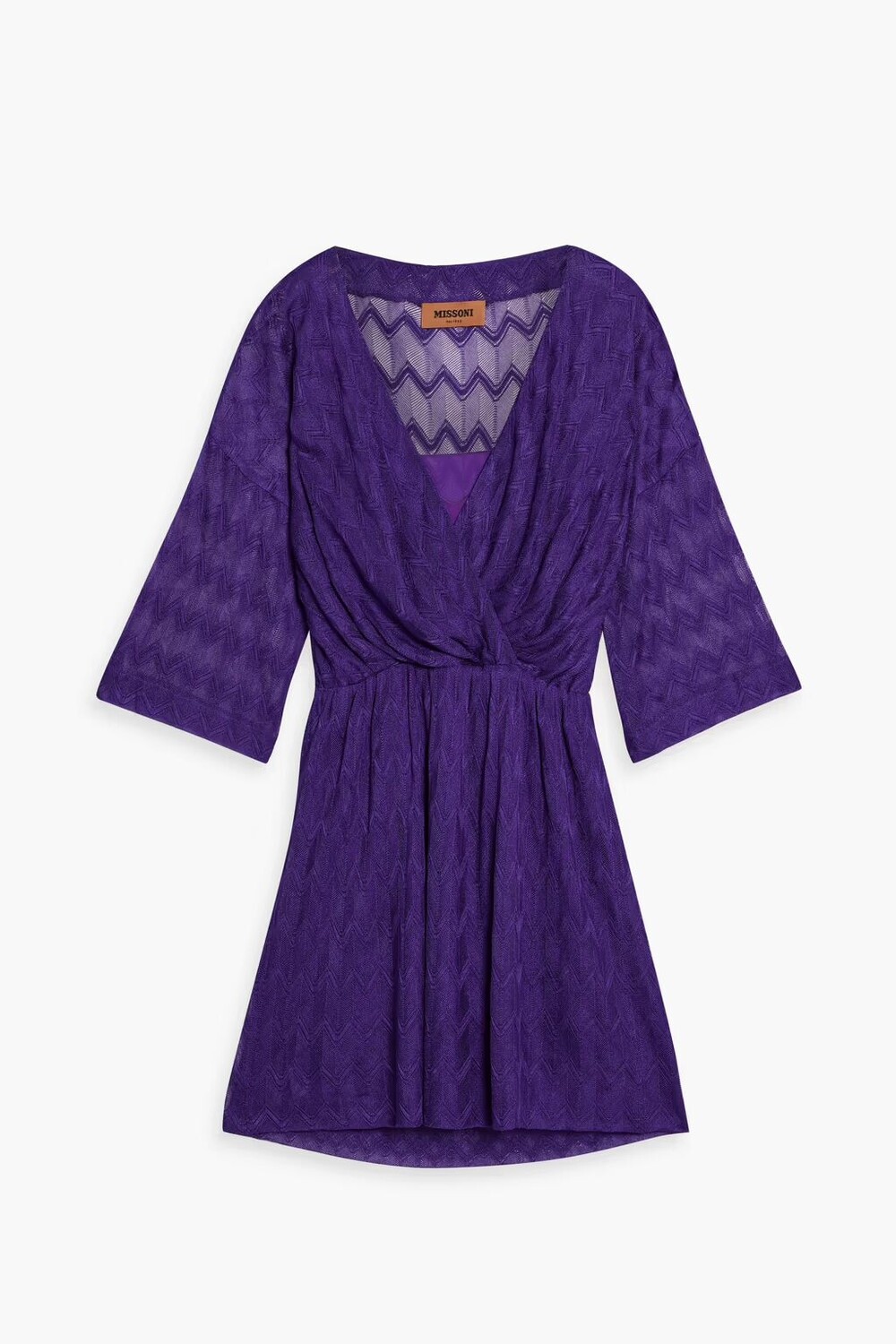 

Мини-платье крючком с запахом Missoni, фиолетовый