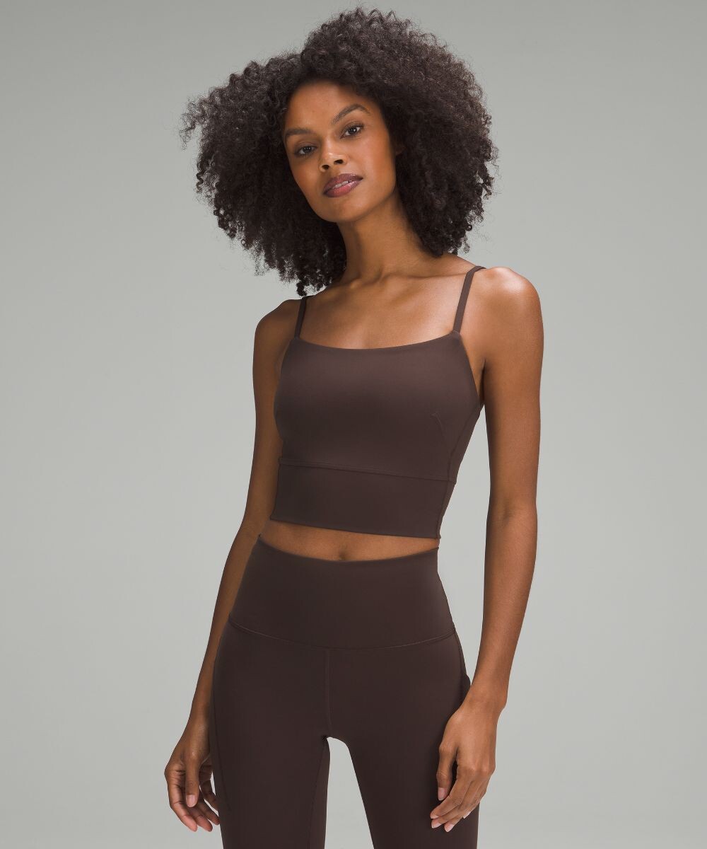 

Майка с бретелями Wunder Train Lululemon, эспрессо