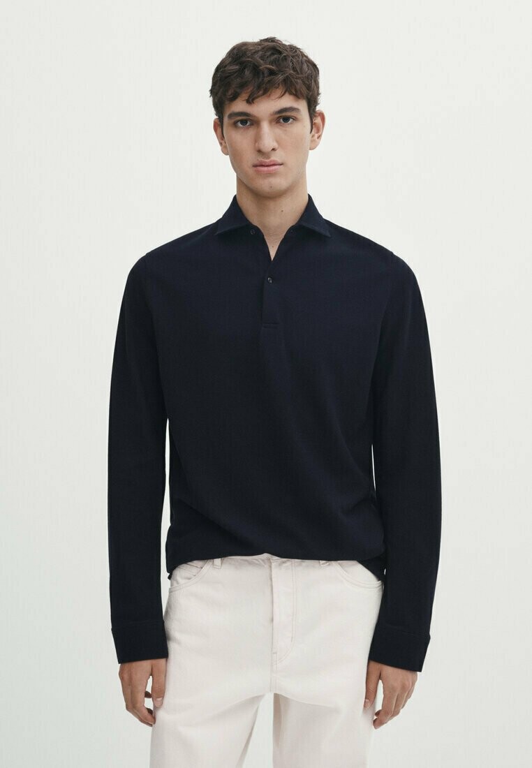 

Рубашка-поло Massimo Dutti, цвет dark blue