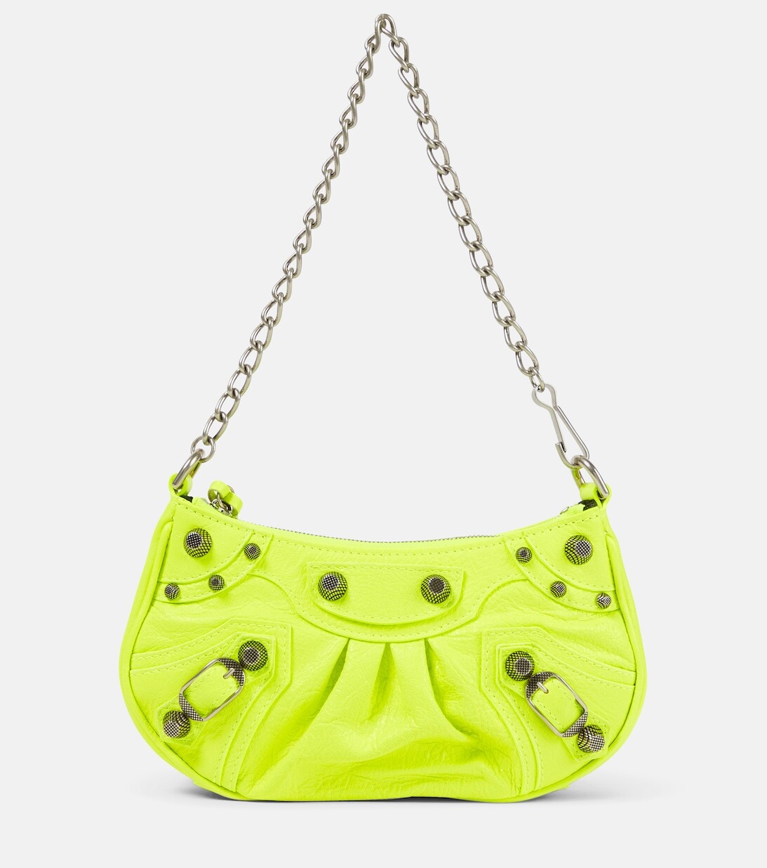 

Кожаная сумка через плечо Le Cagole Mini Balenciaga, желтый