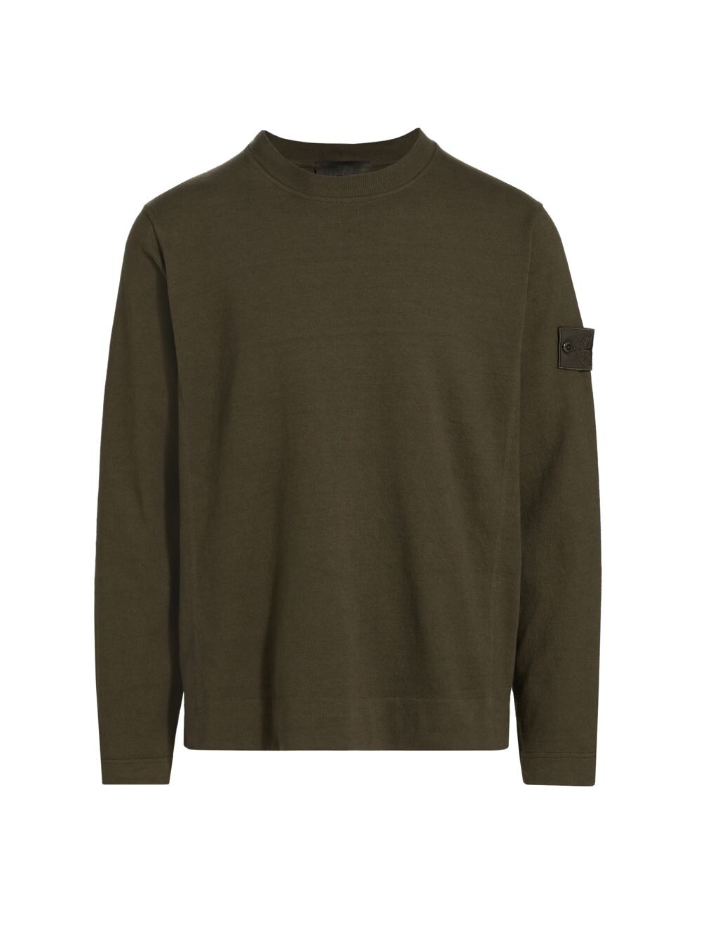 

Хлопковый свитер с круглым вырезом Stone Island, зеленый