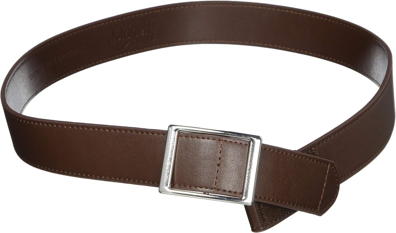 

Ремень Myself Belts Easy One Handed Genuine Leather with Faux Buckle, коричневый