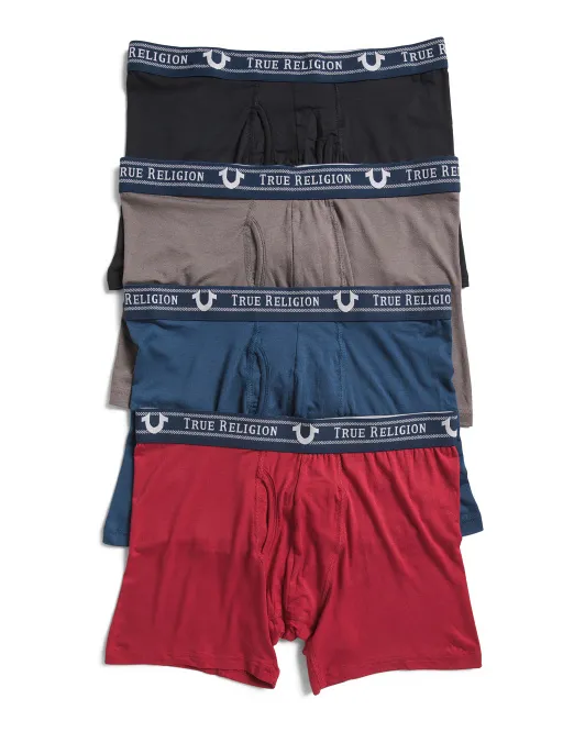 

4 шт. эластичные боксеры True Religion, красный