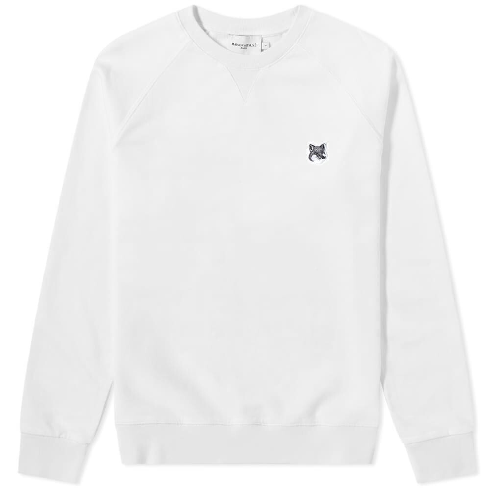

Классический свитшот Maison Kitsune серого цвета с нашивкой в ​​виде головы лисы, экрю, Серый