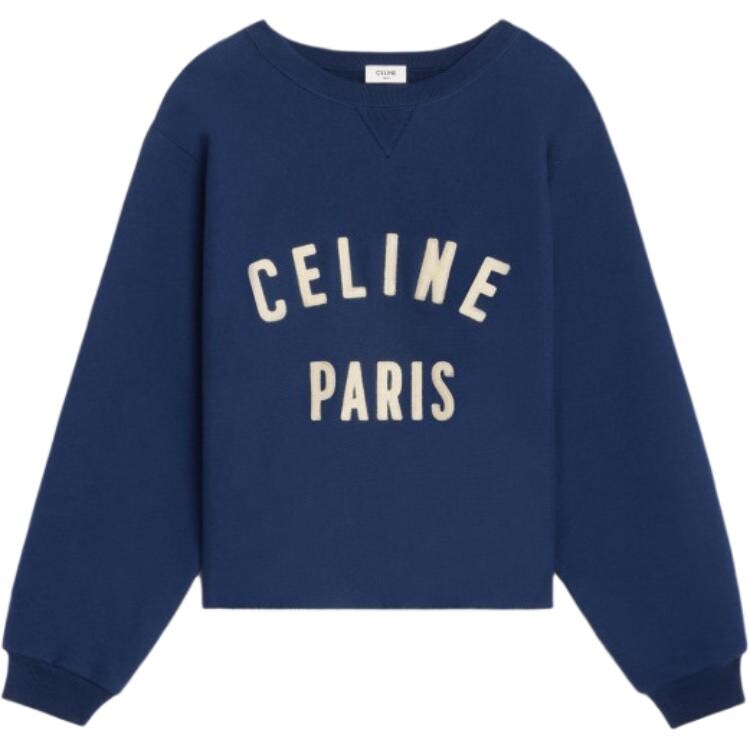 Свитшот женский Celine, темно-синий / белый