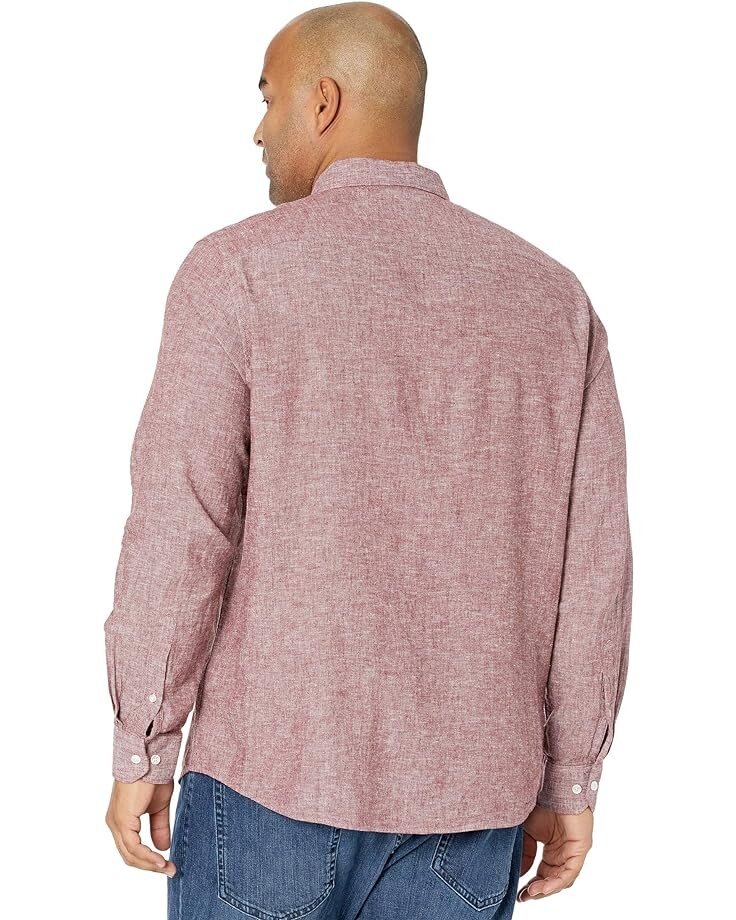 

Рубашка Johnny Bigg Big & Tall Serge Melange Linen Shirt, бордовый