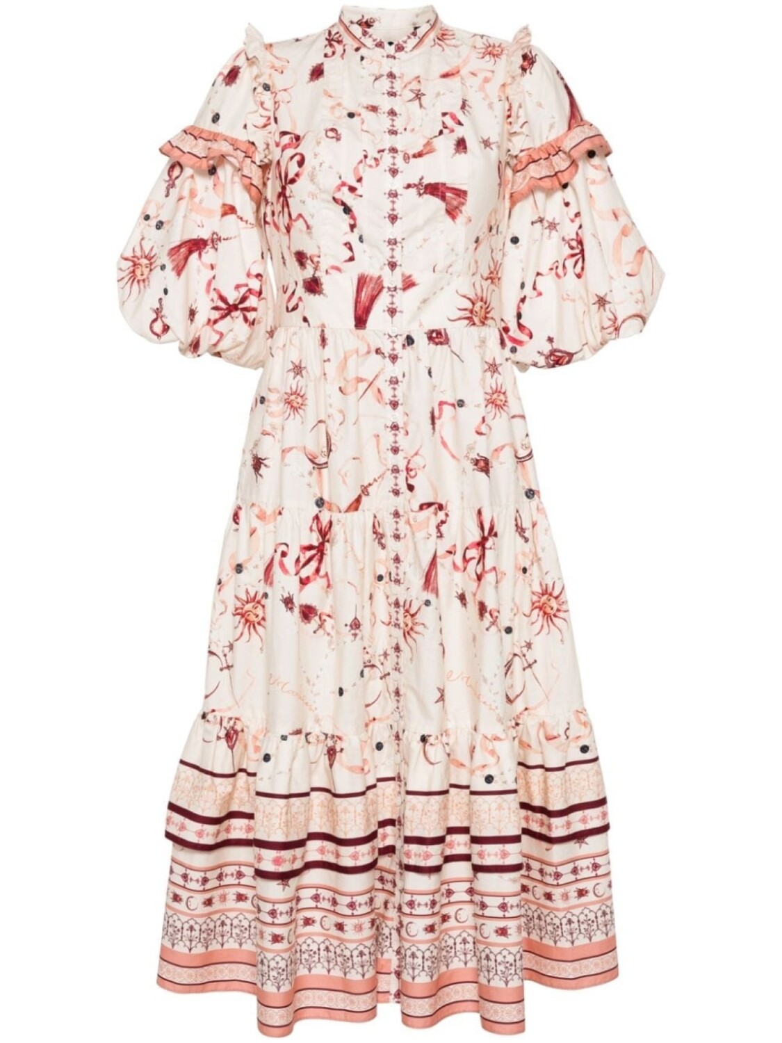 

Marchesa Rosa платье с графичным принтом, розовый