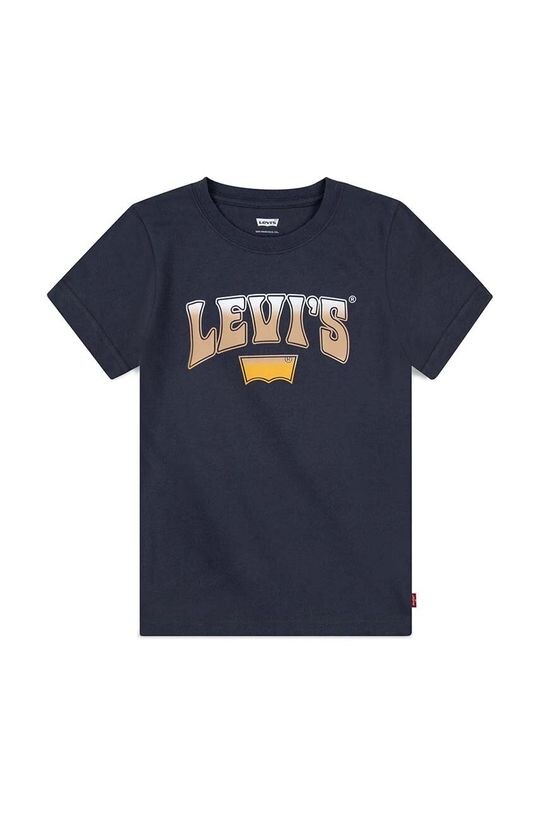 

Детская хлопковая футболка Levi's, темно-синий