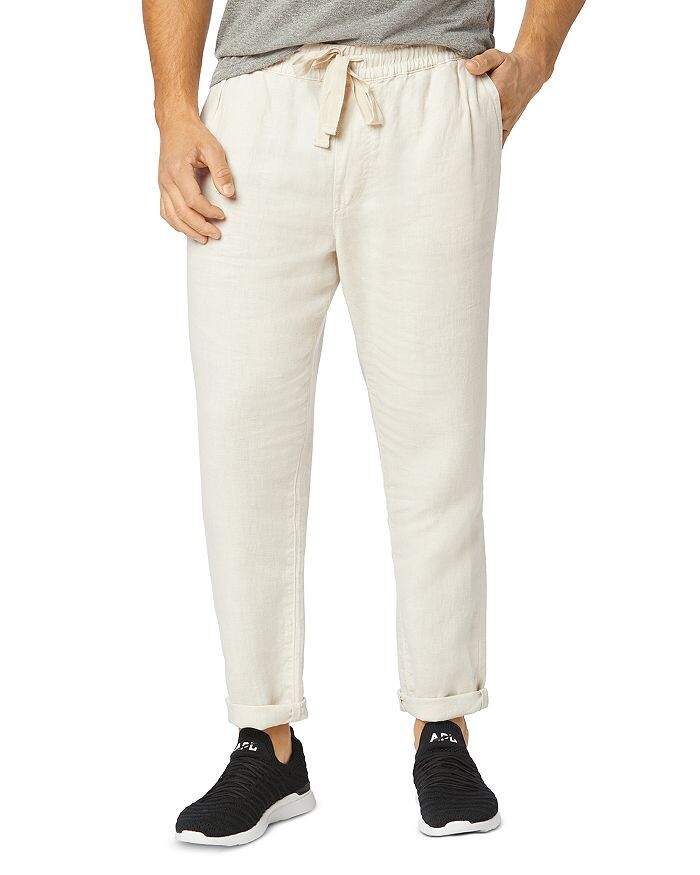 

Узкие льняные брюки с завязками на талии Joe's Jeans, Серый