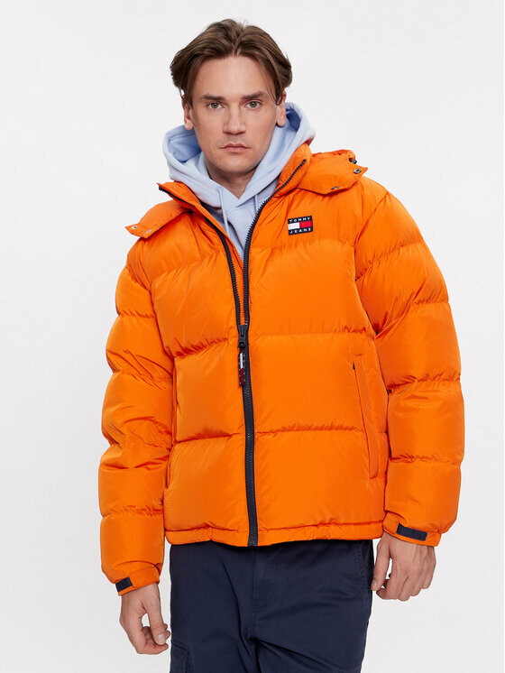 

Пуховик повседневного кроя Tommy Jeans, оранжевый
