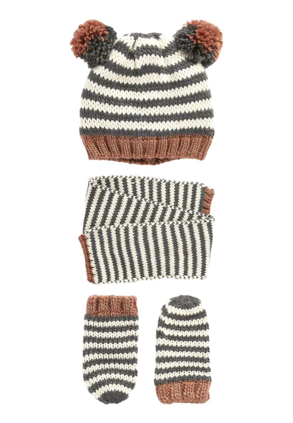

Подарок на рождение STRIPE POM AND 3 PIECE SET Next, цвет neutral