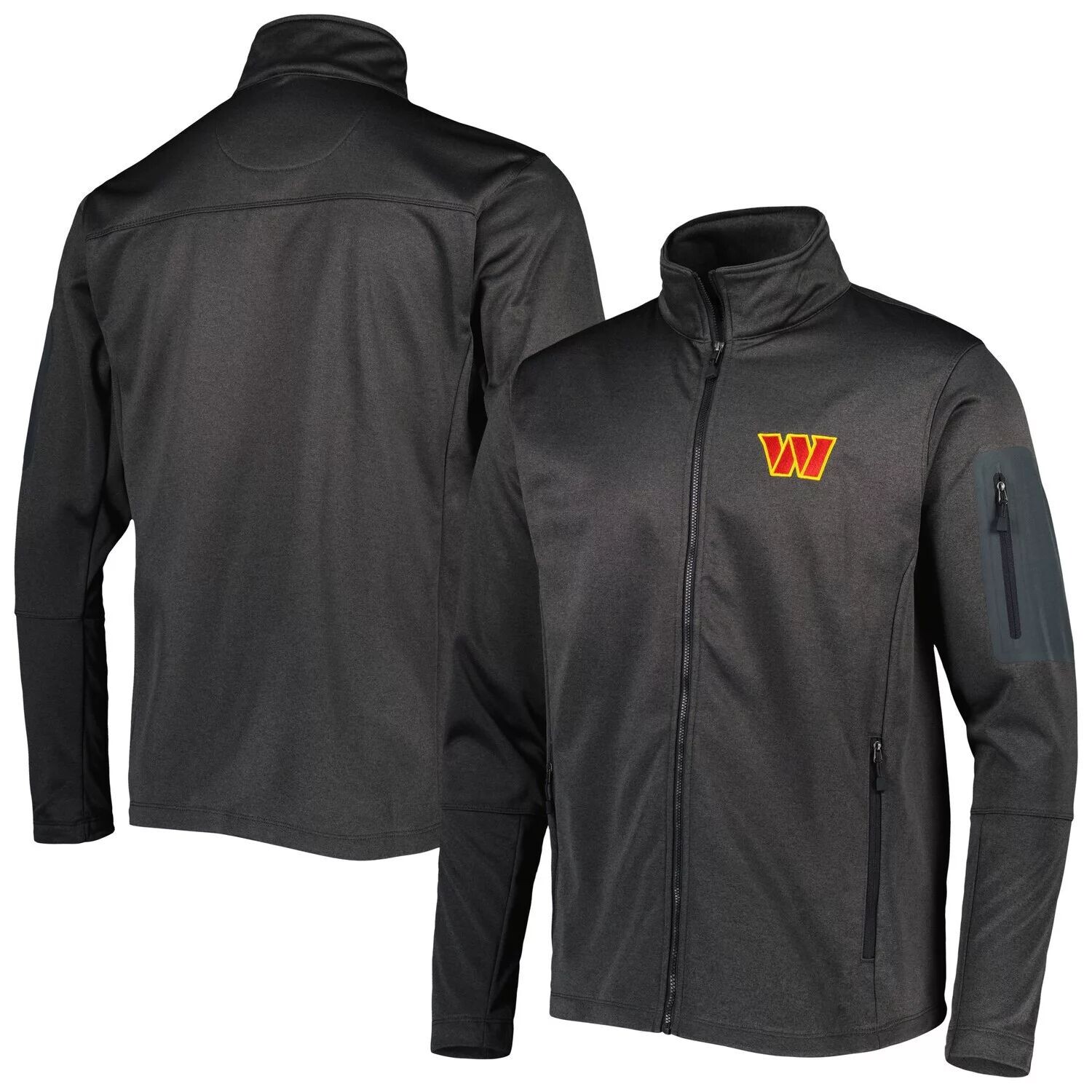 

Мужская куртка Dunbrooke Heather Black Washington Commanders из технического флиса с молнией во всю длину и фристайлом