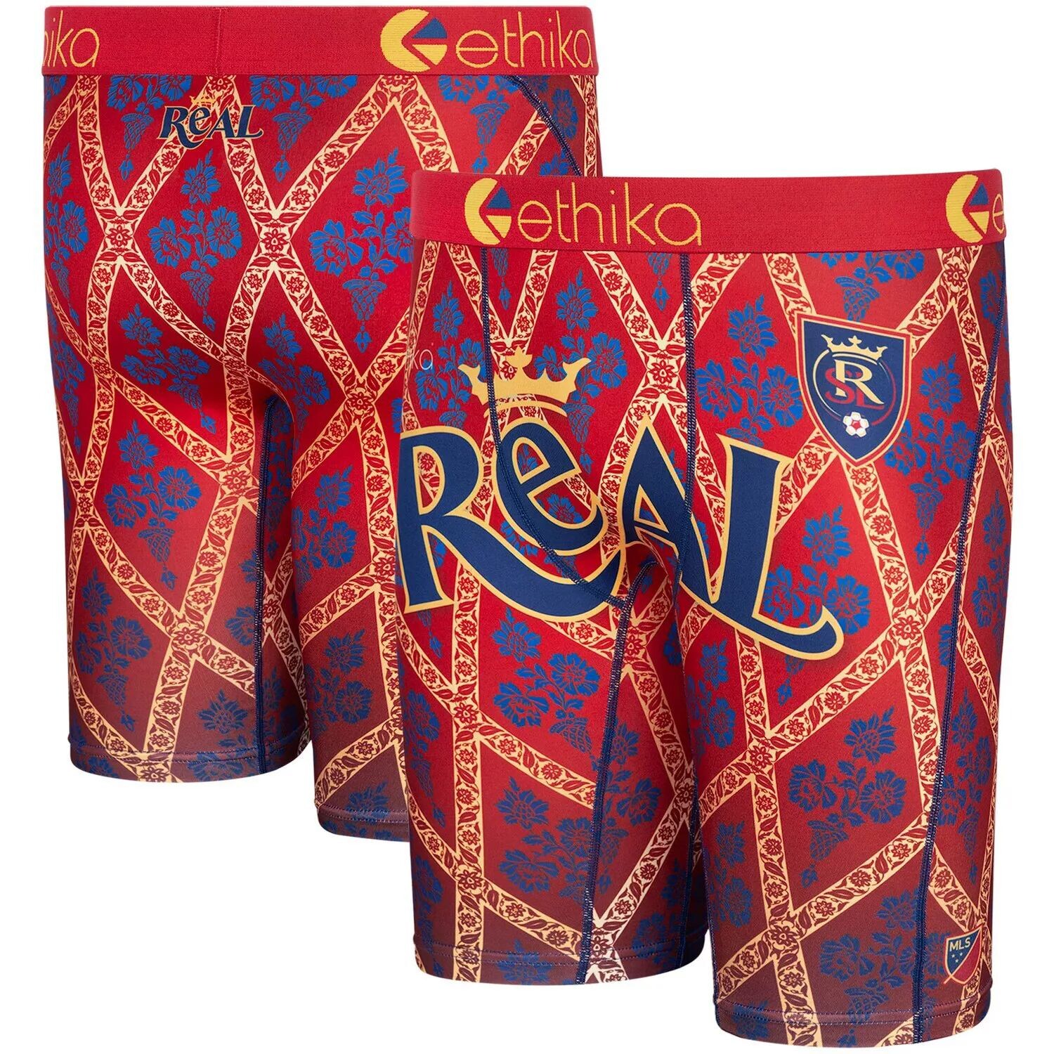 

Молодежные трусы-боксеры из микросетки Ethika Red Real Salt Lake Unbranded