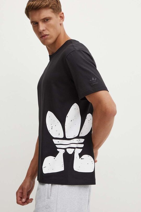 

Хлопковая футболка adidas Originals, черный