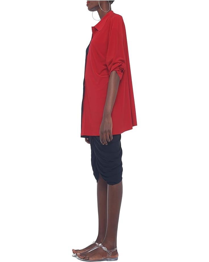 

Юбка Norma Kamali Shirred Skirt To The Knee, черный