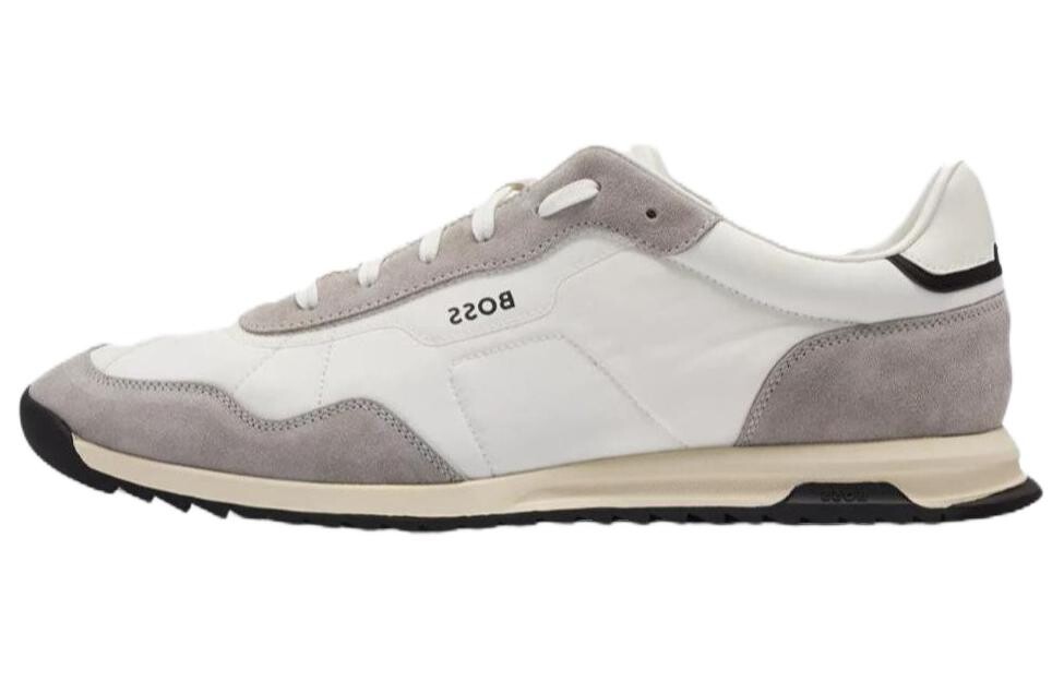 

Кроссовки BOSS Washed-effect Low-top Sneakers, коричневый