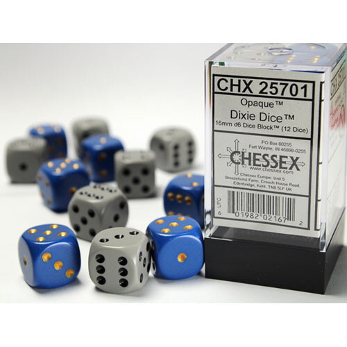 

Аксессуары Chessex Chessex 16mm d6 Set: Opaque - Dixie (12)