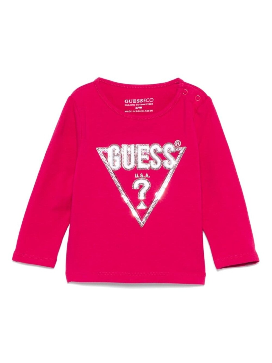 

Guess kids футболка с логотипом, розовый