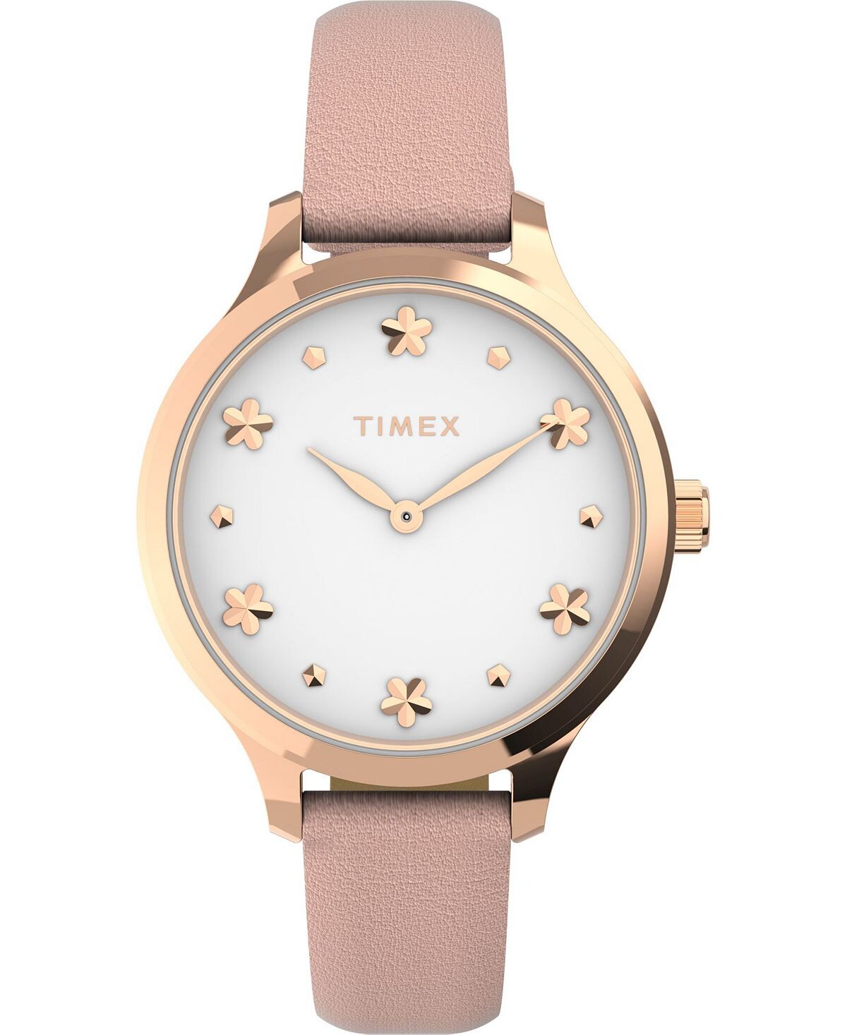 

Женские часы Peyton с розовым кожаным ремешком, 36 мм Timex, розовый