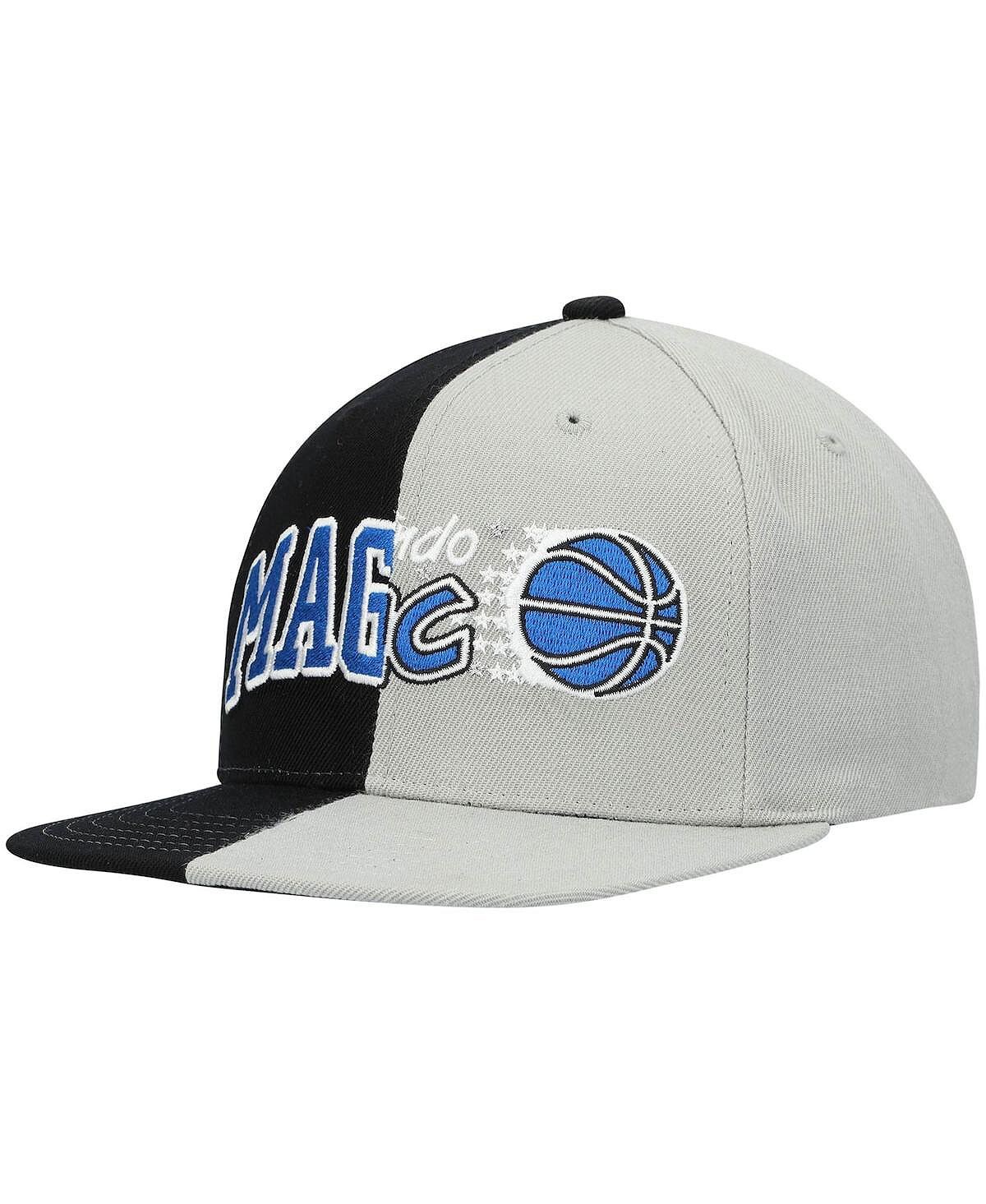 

Мужская черно-серая кепка Orlando Magic Half and Half Snapback Mitchell & Ness