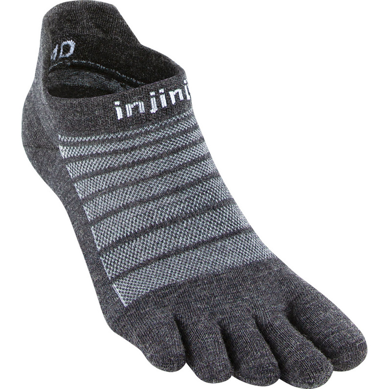 Легкие носки Run из шерсти мериноса-непоказы Injinji, серый