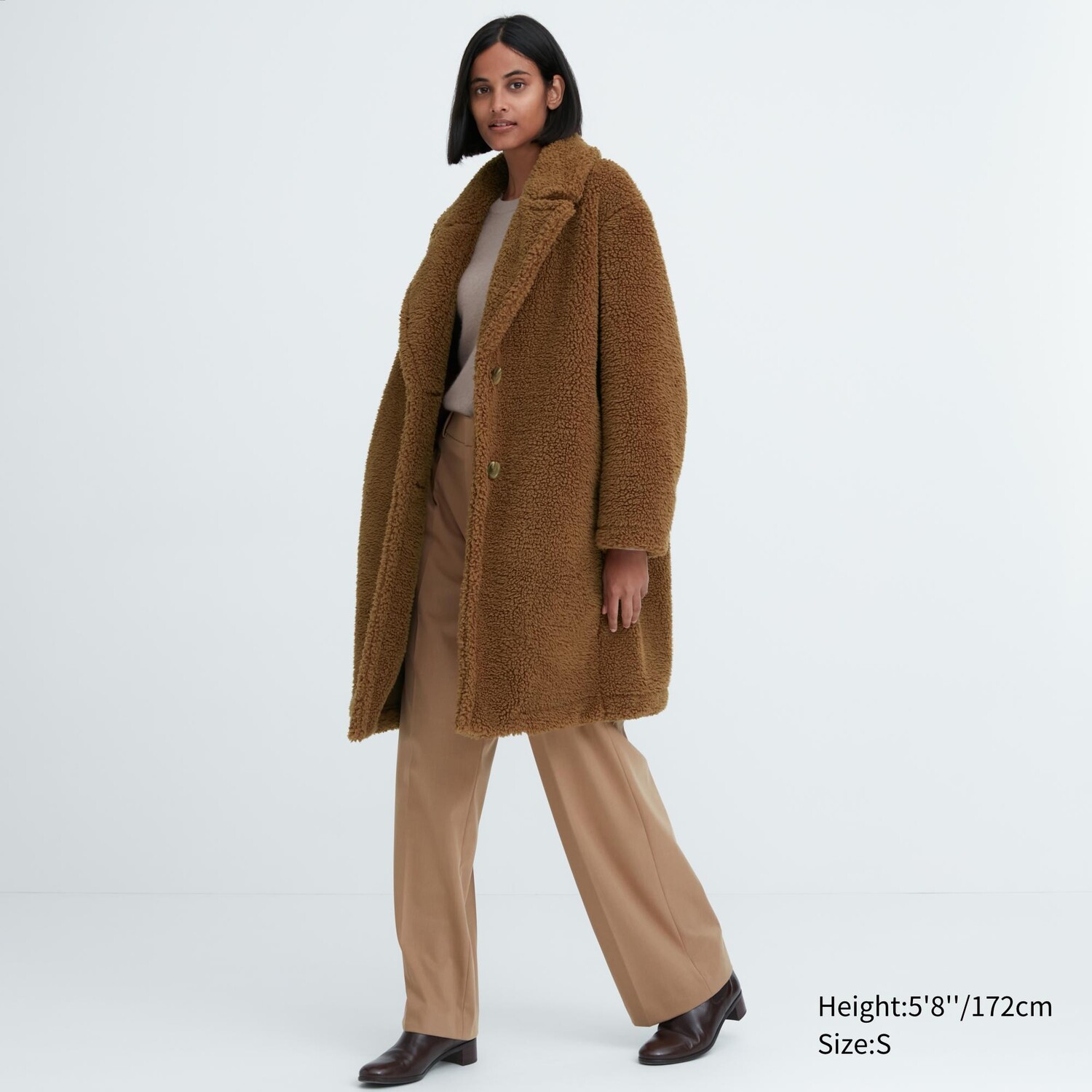 

Ветрозащитное пальто из флиса по индивидуальному заказу Uniqlo, коричневый