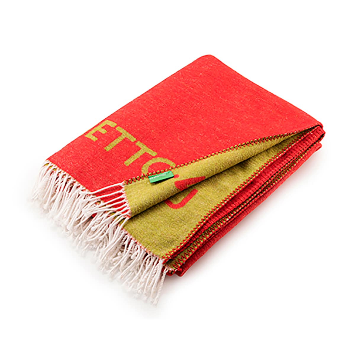 цена Декоративное одеяло из хлопка и акрила Tevere. United Colors of Benetton, красный