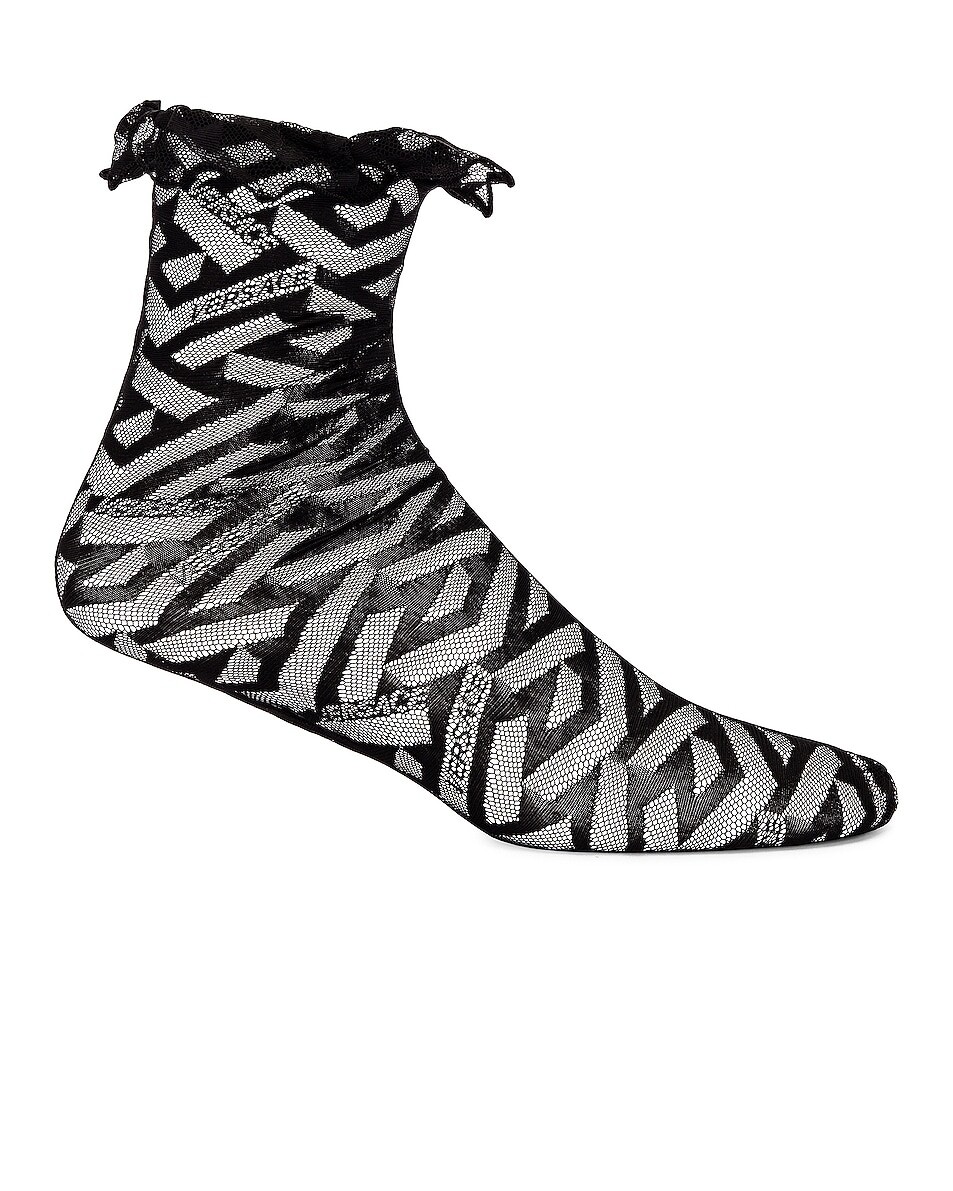 

Носки Versace Tulle Monogram, неро