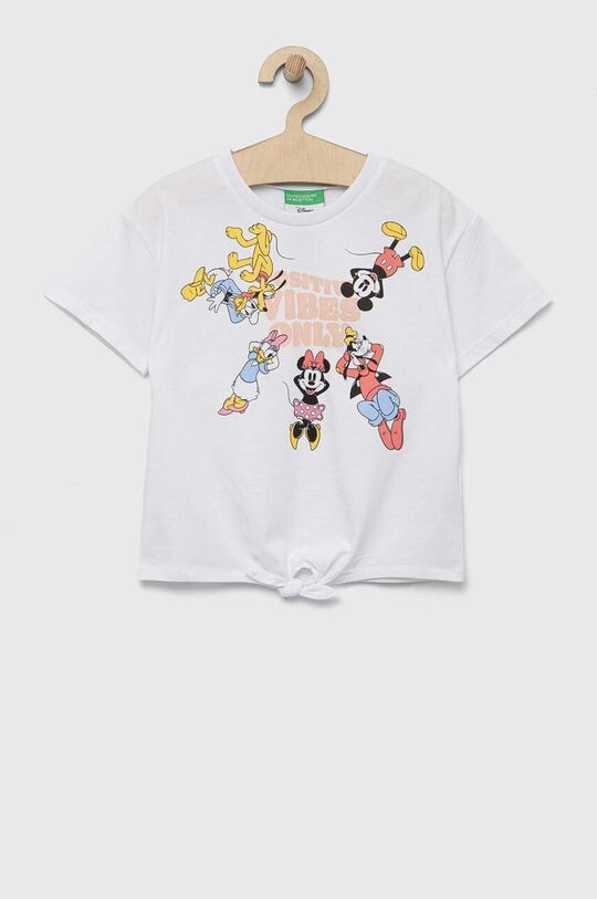 

Детская хлопковая футболка United Colors of Benetton x Disney, белый