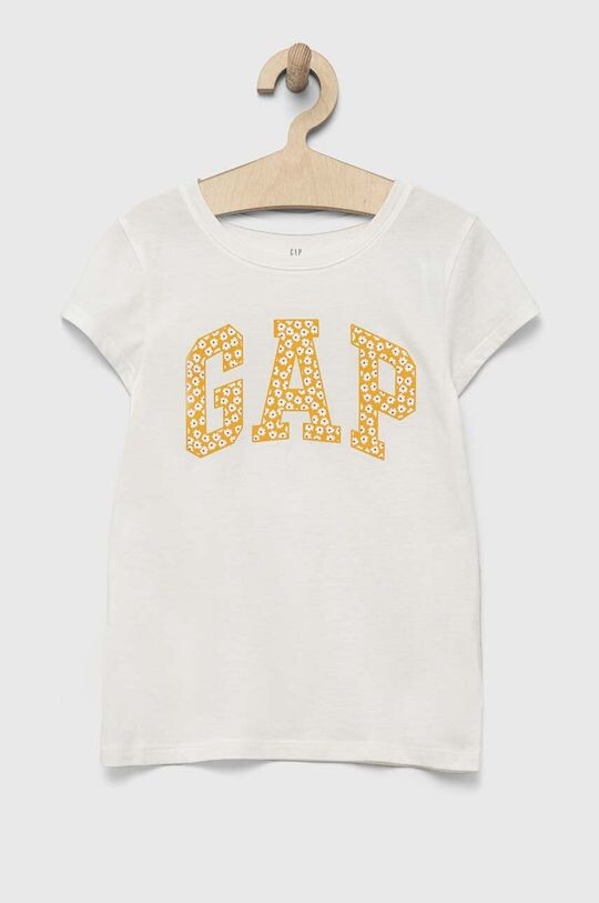

Детская хлопковая футболка GAP, белый