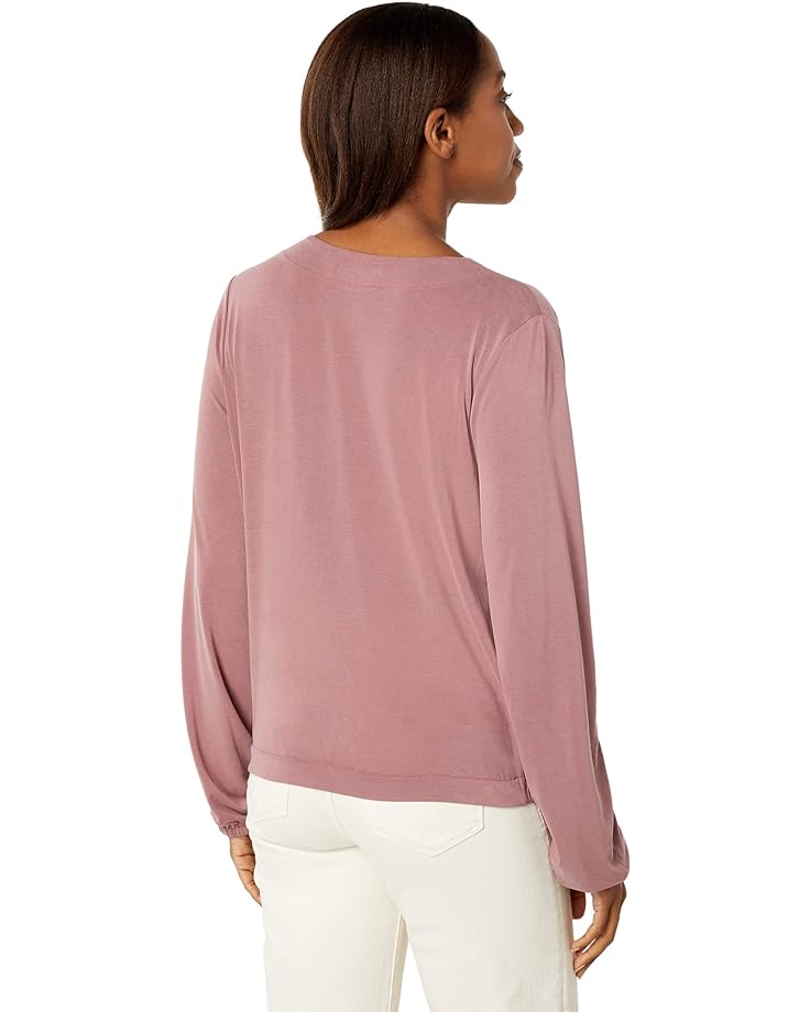 

Топ Lucky Brand Long Sleeve Sandwash Wrap Top, цвет Crushed Berry