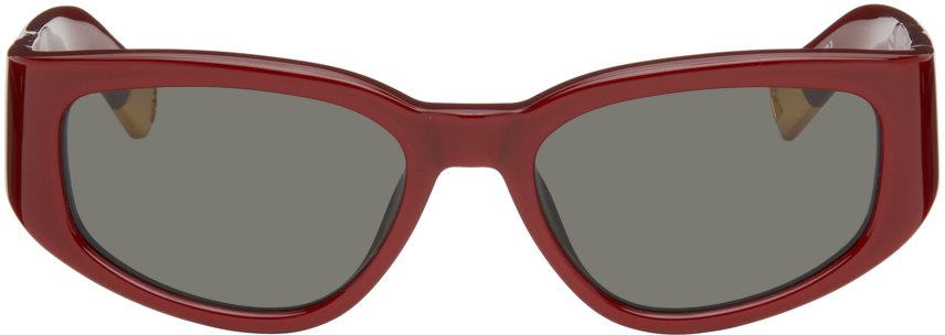 Солнцезащитные очки 'Les Lunettes Gala' бордового цвета Jacquemus