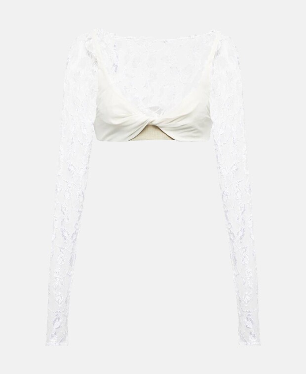 

Кружевной топ Jacquemus, белый