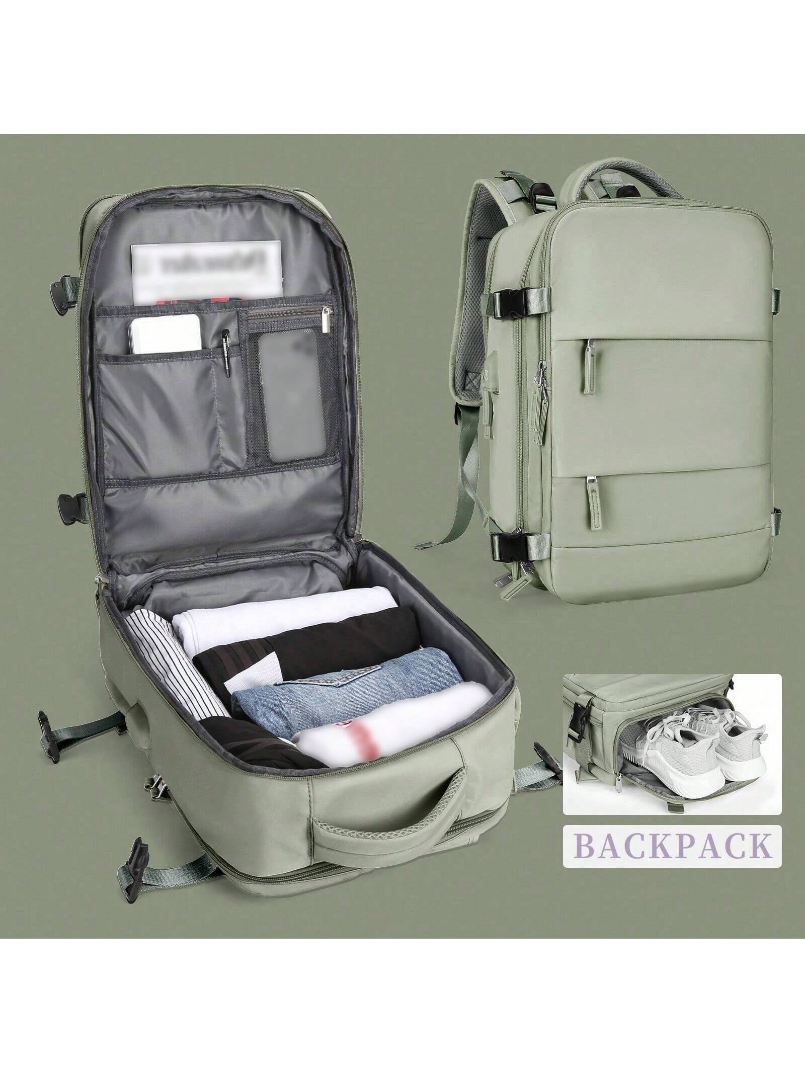 Женский дорожный рюкзак с USB-портом для зарядки, светло-серый мужской многофункциональный деловой рюкзак для ноутбука 2022 дюйма с usb зарядкой
