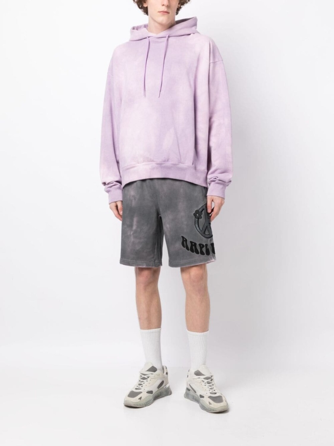 

Шорты с нашивкой-логотипом AAPE BY *A BATHING APE, серый