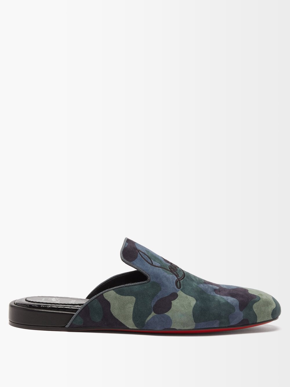 

Бархатные тапочки coolito Christian Louboutin, синий